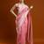 pink women floral woven design zari Cotton saree