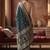 teal woven design zari silk blend designer banarasi saree