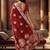 maroon woven design zari silk blend designer banarasi saree