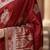 maroon woven design zari silk blend designer banarasi saree