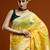 yellow ethnic motifs woven design zari cotton saree