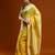 yellow ethnic motifs woven design zari cotton saree
