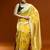 yellow ethnic motifs woven design zari cotton saree