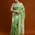 green ethnic motifs embroidered zari embroidered cotton saree