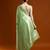 green ethnic motifs embroidered zari embroidered cotton saree