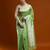 green ethnic motifs embroidered zari embroidered cotton saree