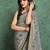 black floral with woven design pure crepe saree