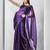 purple embellished beads and stones organza saree
