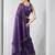 purple embellished beads and stones organza saree