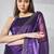 purple embellished beads and stones organza saree