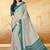 cream cream floral printed bagru saree