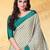cream cream floral printed bagru saree