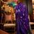 purple woven design zari satin banarasi saree
