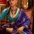 purple woven design zari satin banarasi saree