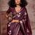 burgundy ethnic motifs zari satin designer gadwal saree