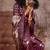 burgundy ethnic motifs zari satin designer gadwal saree