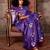 purple ethnic motifs zari satin designer gadwal saree