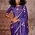purple ethnic motifs zari satin designer gadwal saree
