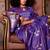 purple ethnic motifs zari satin designer gadwal saree