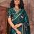 green ethnic motifs zari satin designer gadwal saree