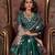 green ethnic motifs zari satin designer gadwal saree