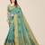 green floral embroidered zari silk cotton mysore silk saree