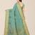 green floral embroidered zari silk cotton mysore silk saree
