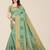 green floral embroidered zari silk cotton mysore silk saree