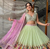 light green navratri lehenga choli with dupatta