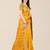 yellow ethnic motifs embroidered silk cotton banarasi saree