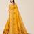 yellow ethnic motifs embroidered silk cotton banarasi saree