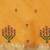 yellow ethnic motifs embroidered silk cotton banarasi saree