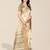 cream ethnic motifs embroidered silk cotton banarasi saree
