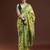 green floral woven design cotton saree with blouse