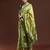green floral woven design cotton saree with blouse