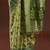 green floral woven design cotton saree with blouse
