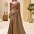 multicolor green tissue ethnic embellished festive wear matching blouse sarees