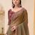 multicolor green tissue ethnic embellished festive wear matching blouse sarees