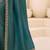 teal teal green tissue ethnic embellished festive wear matching blouse sarees