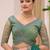 teal teal green tissue ethnic embellished festive wear matching blouse sarees