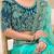 turquoise turquoise tissue ethnic embellished festive wear matching blouse sarees