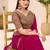 rani_pink pink satin ethnic embellished festive wear matching blouse sarees
