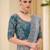 grey embellished sequinned satin designer saree