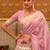 mauve mauve & gold-toned ethnic motifs zari silk blend saree