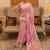 mauve mauve & gold-toned ethnic motifs zari silk blend saree