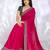 magenta embellished embroidered silk blend heavy work saree