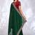 green embellished embroidered silk blend heavy work saree