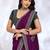 purple embellished embroidered silk blend heavy work saree