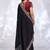 black ethnic motifs embroidered silk blend heavy work saree