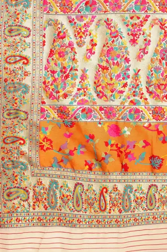 white white & pink ethnic motifs woven design saree